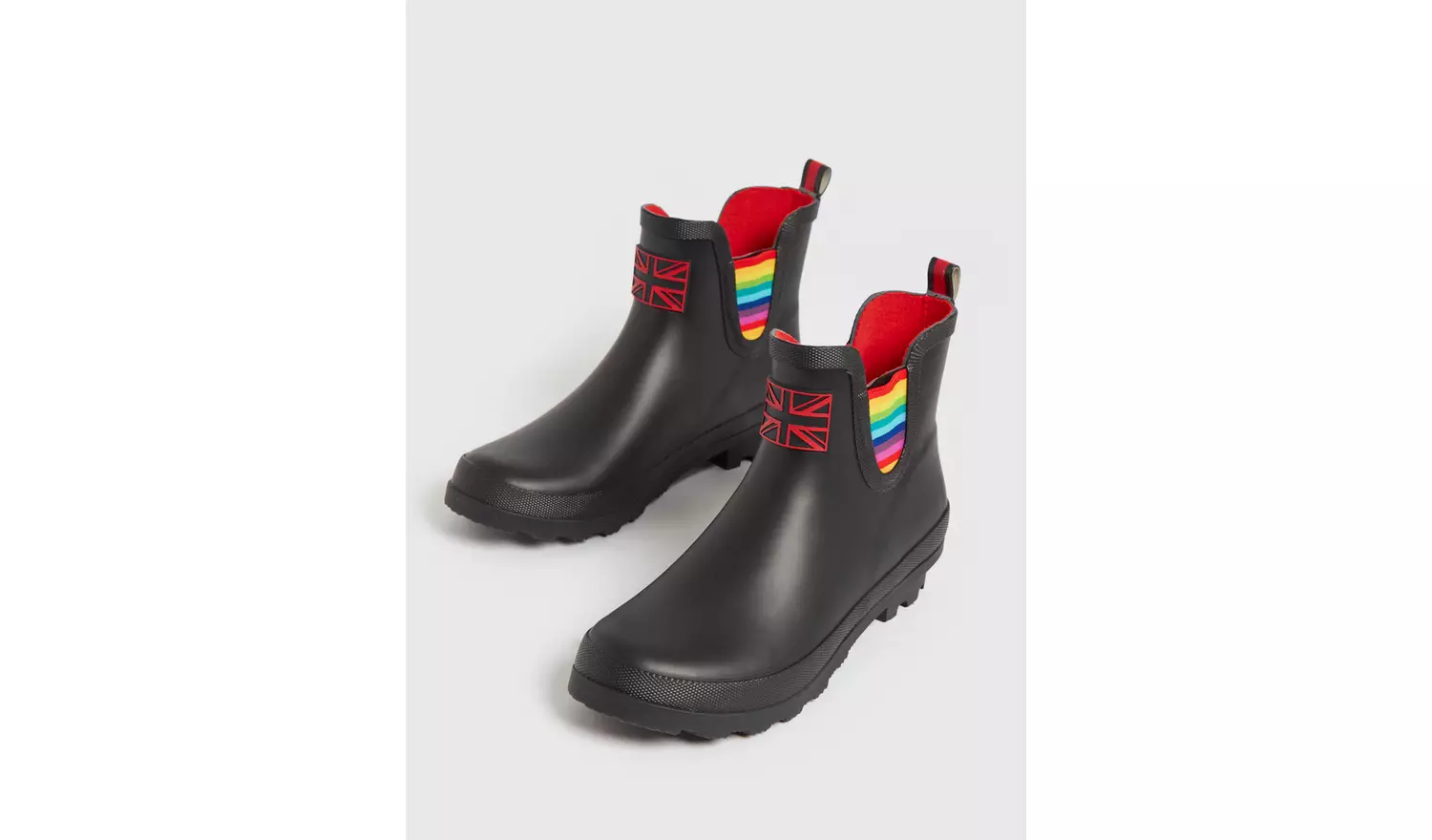 Black & Rainbow Chelsea Boot Wellies - 3