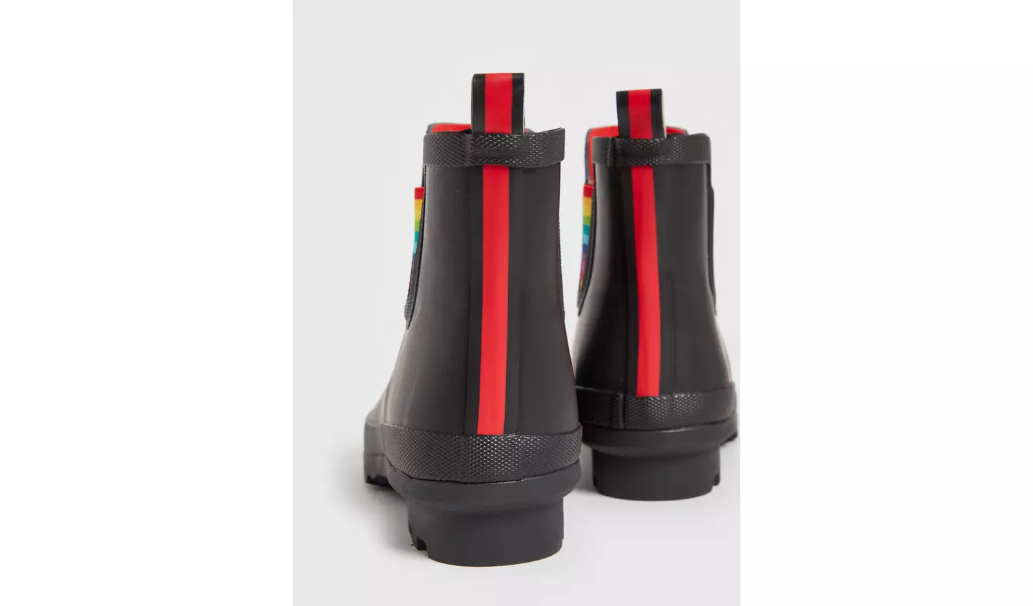 Black & Rainbow Chelsea Boot Wellies - 3