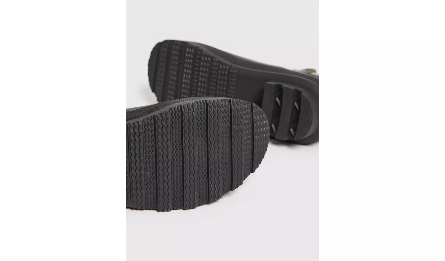 Black & Rainbow Chelsea Boot Wellies - 7