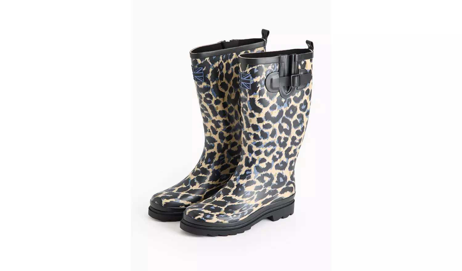 Leopard Print Long Length Wellies 6