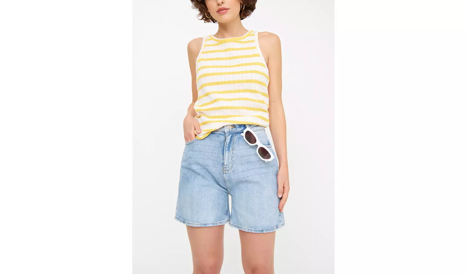 Light Wash Denim Mom Shorts8