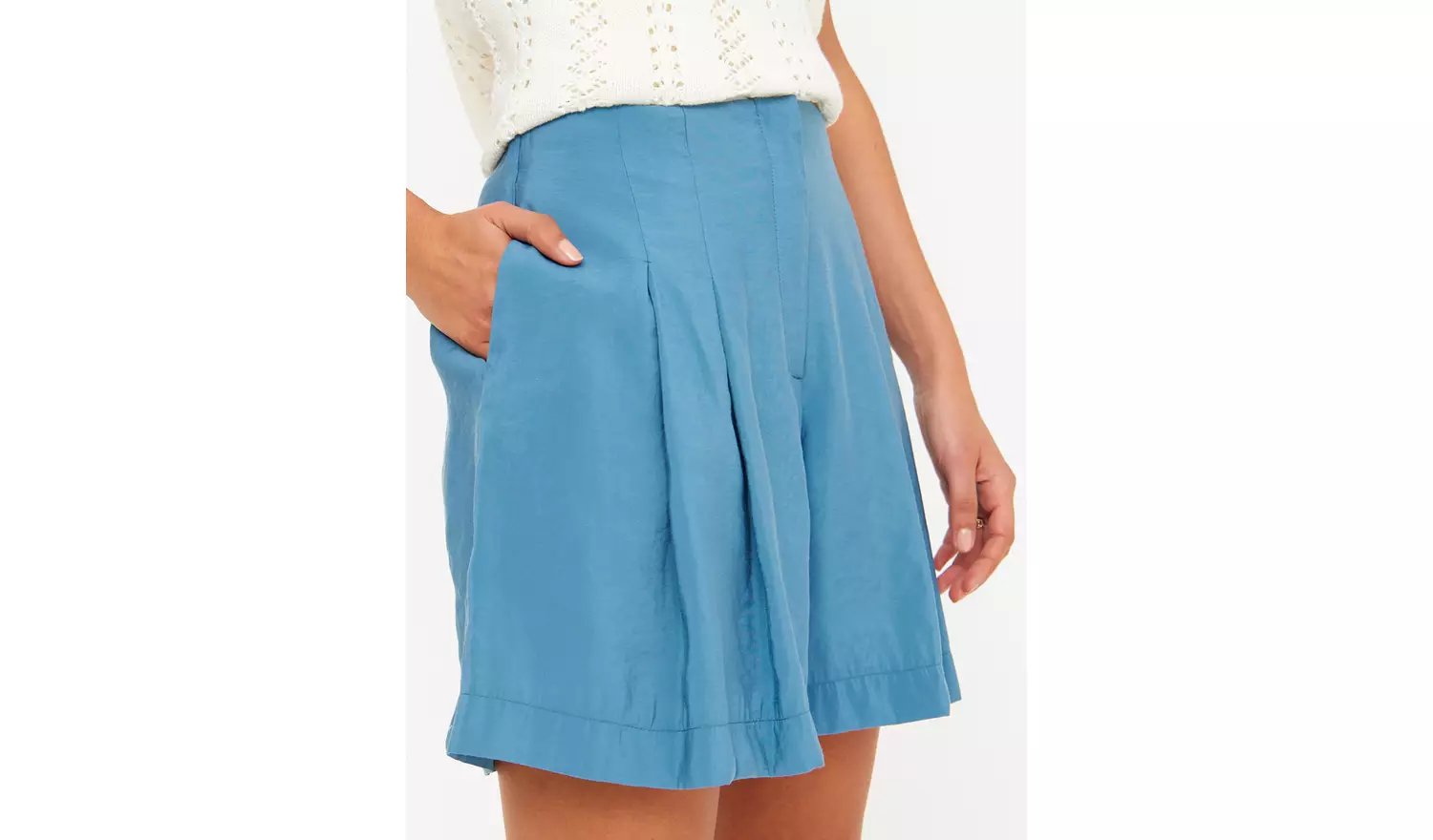 Blue Tailored Shorts 18