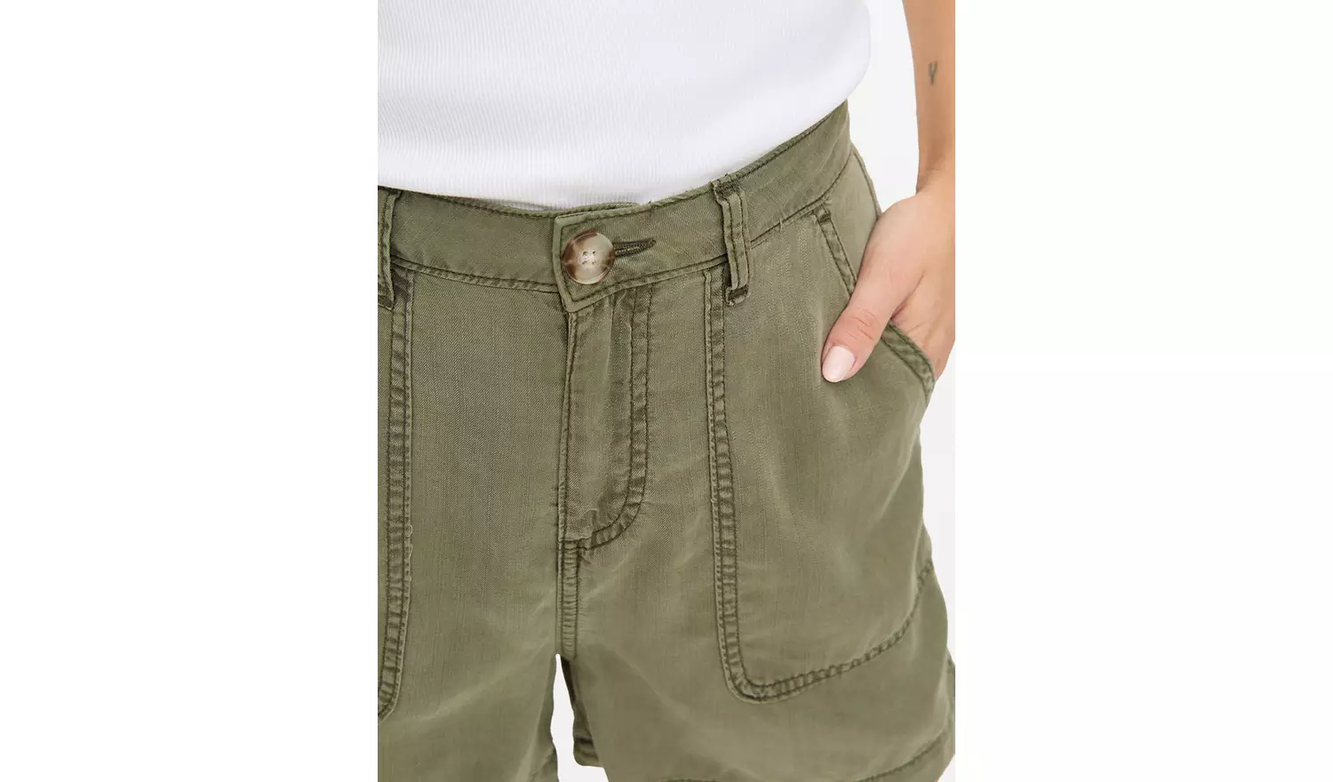 Khaki Utility Shorts 22