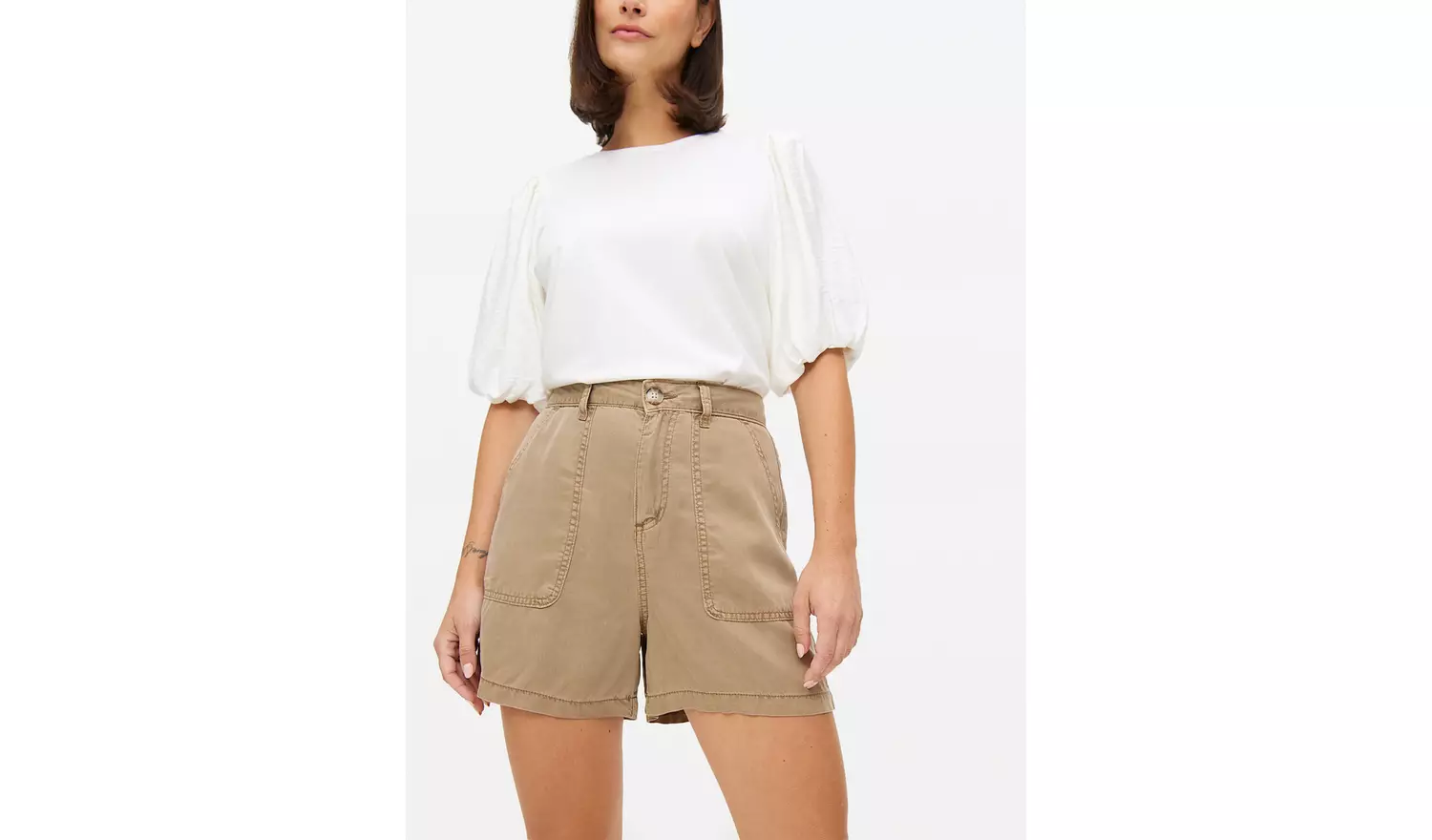 Taupe Utility Shorts 8