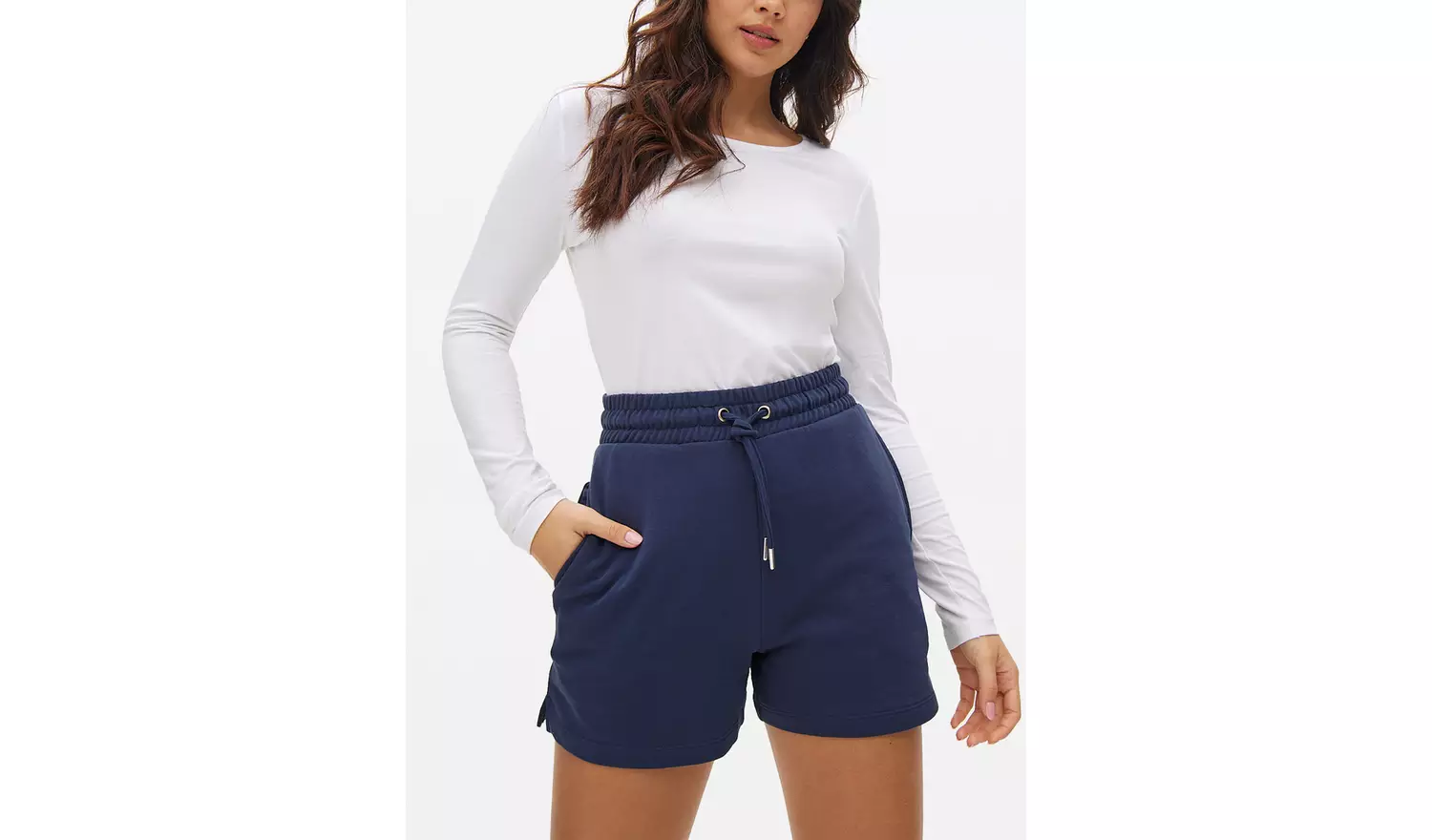 Navy Jersey Shorts L