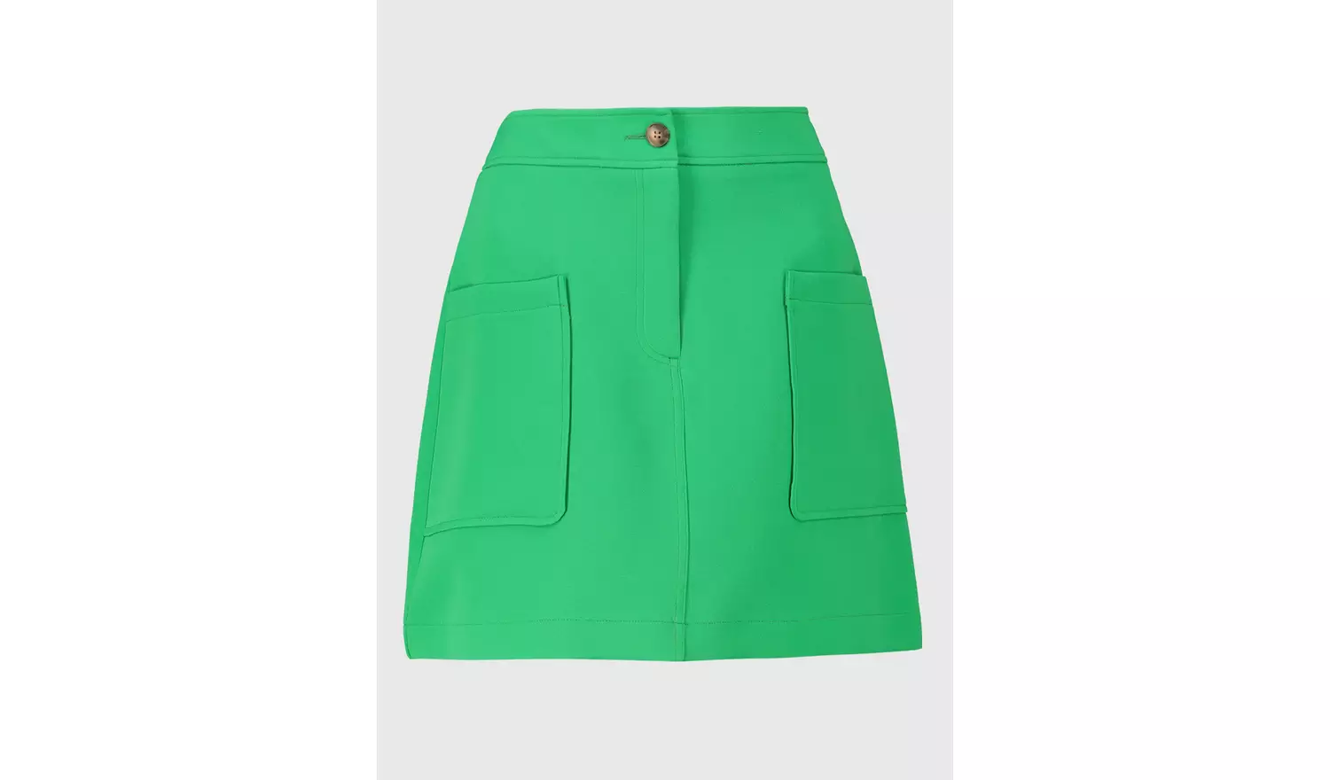 Green A-Line Mini Skirt - 12