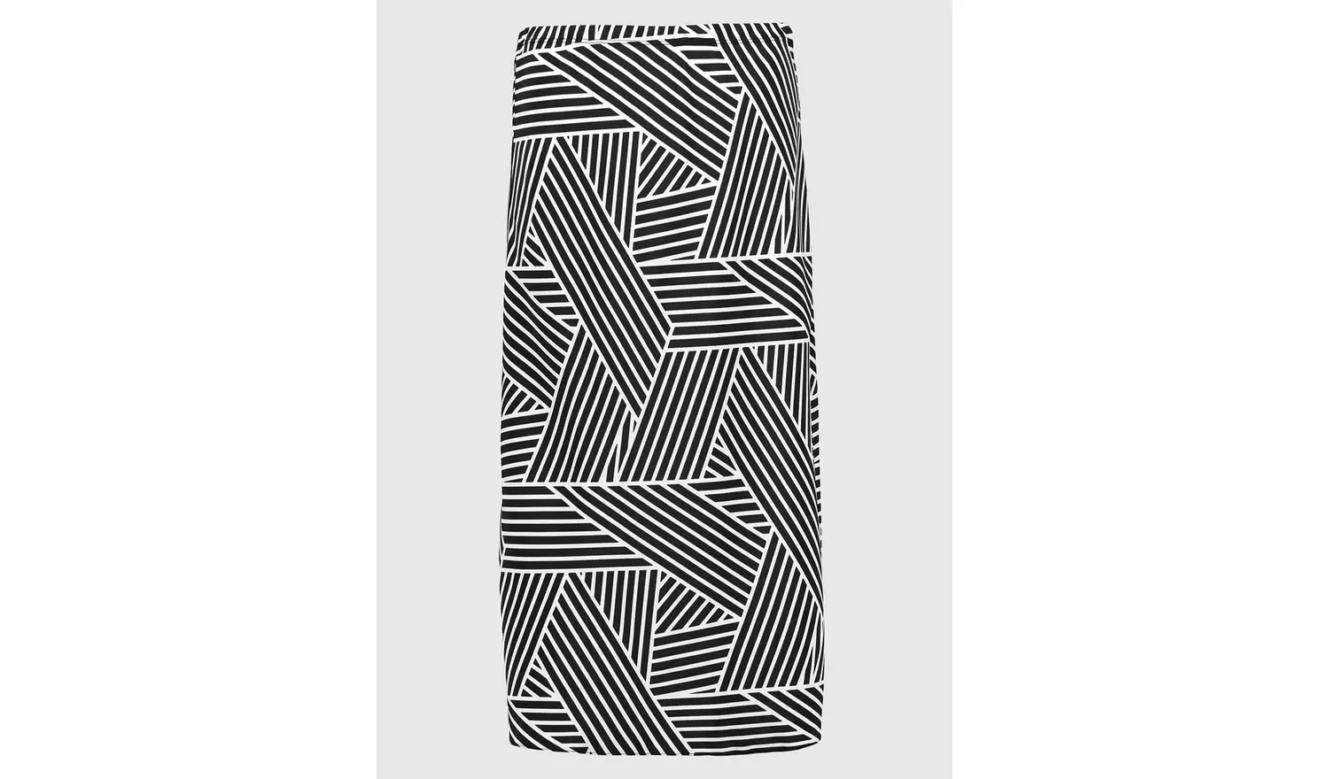 Mono Geo Stripe Midi Skirt - 8