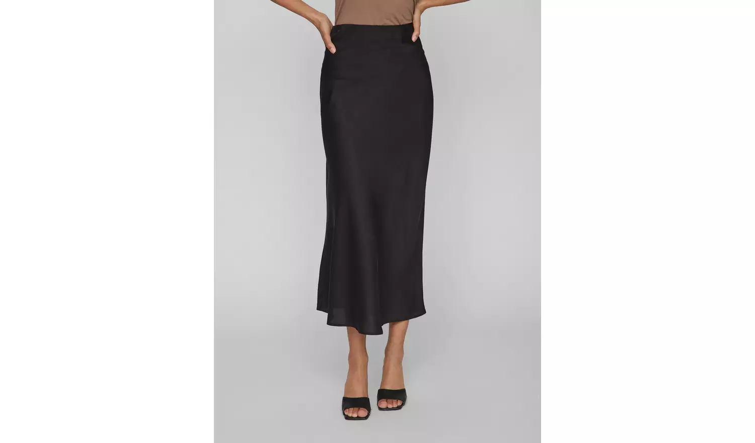 VILA Satin Midi Skirt 14