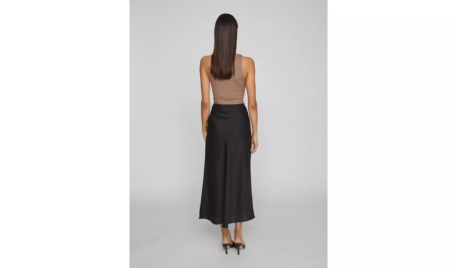 VILA Satin Midi Skirt 8
