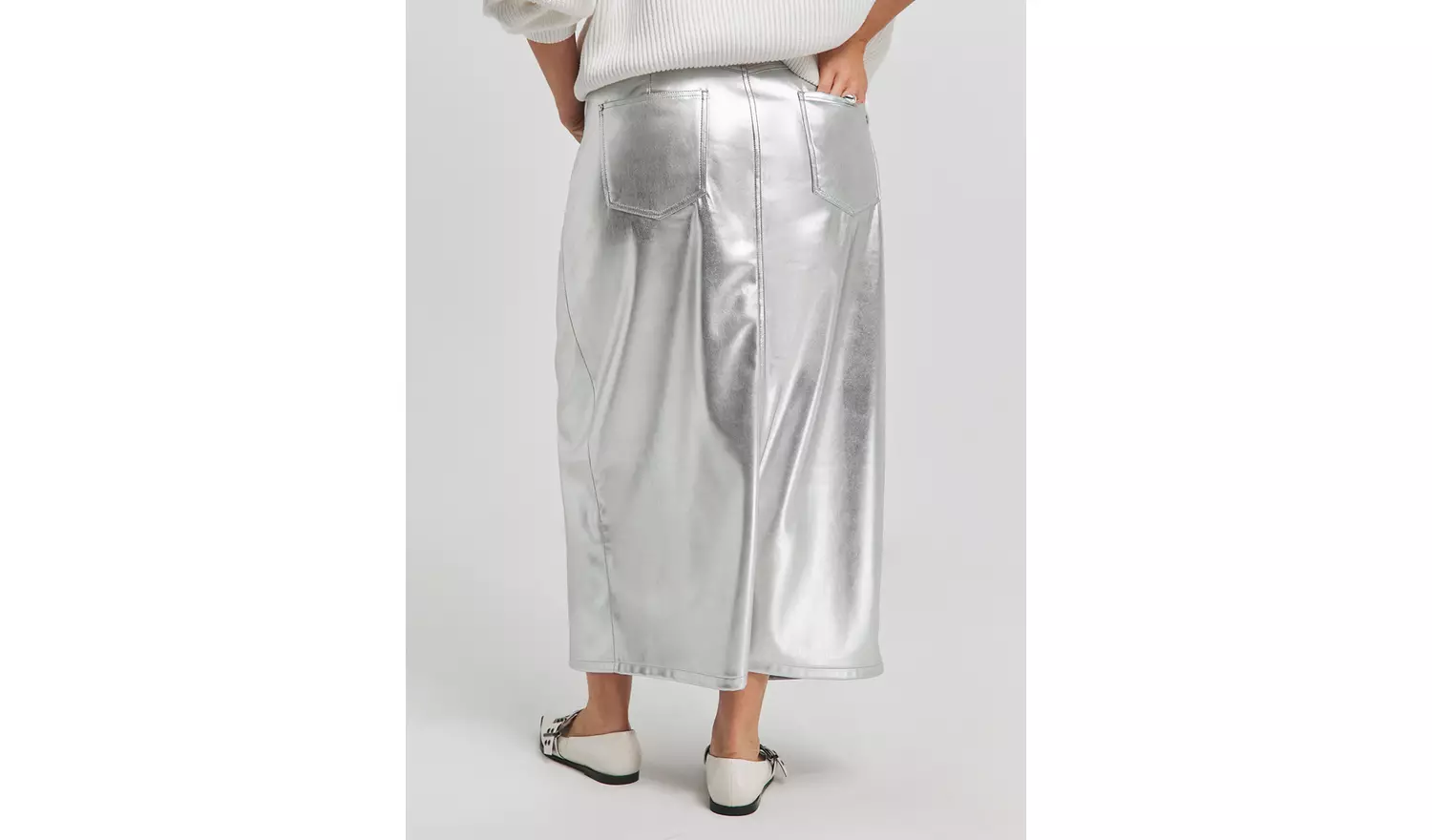 SIMPLY BE Pu Maxi With Front Split 20