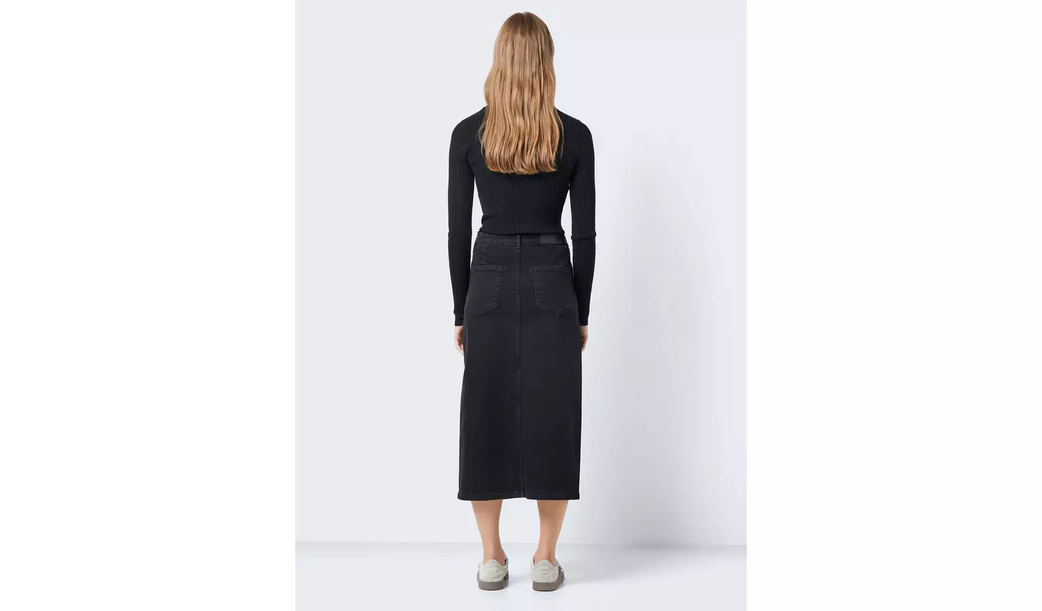 NOISY MAY Slit Midi Skirt L