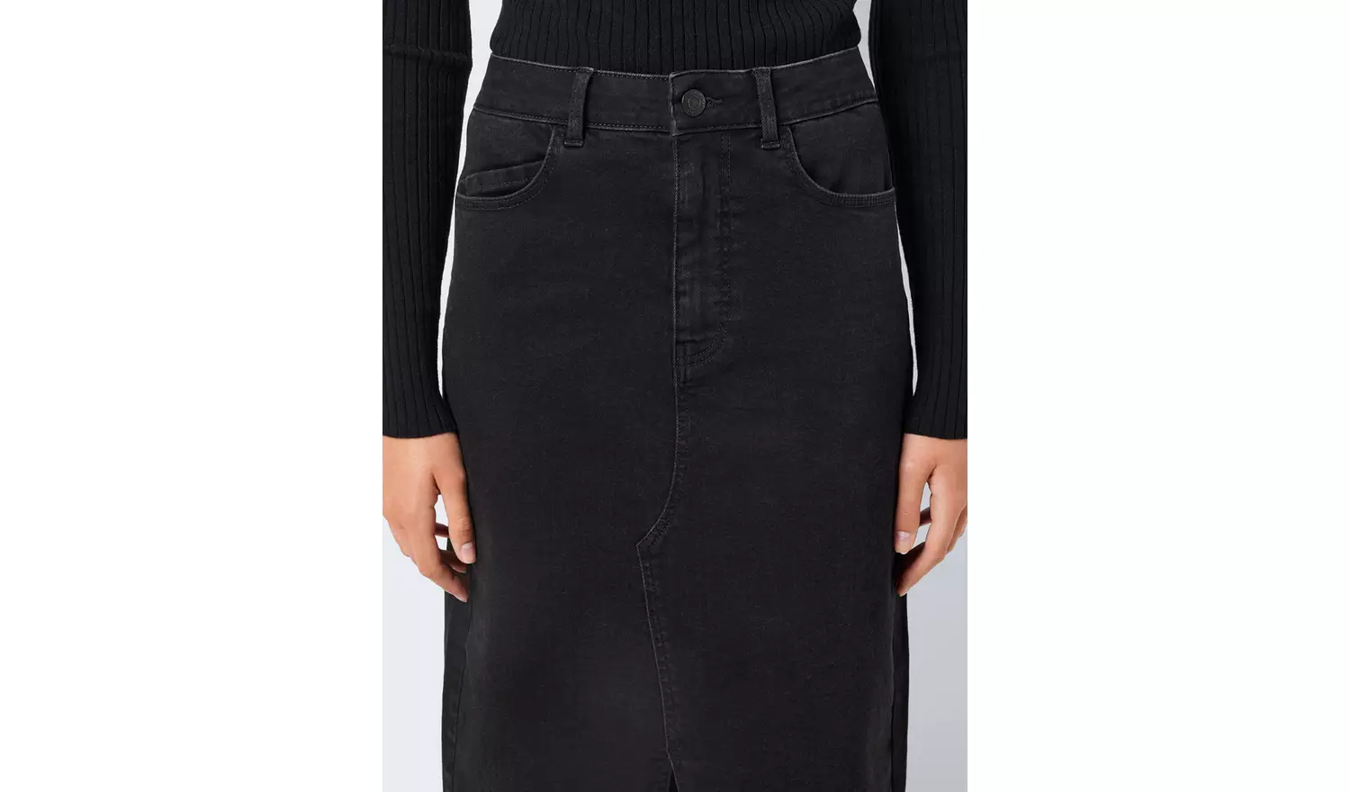 NOISY MAY Slit Midi Skirt L