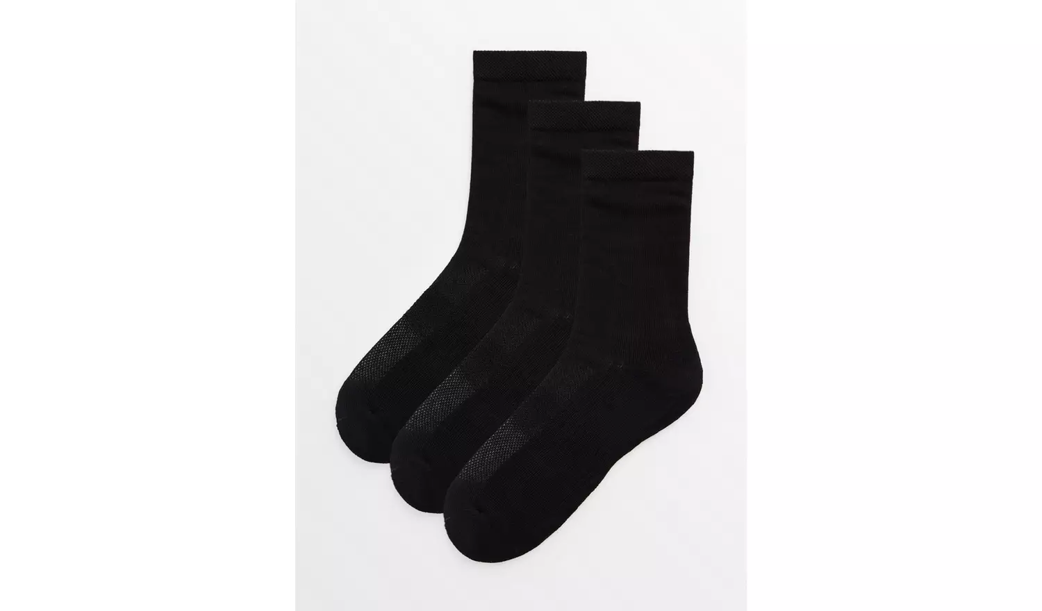 Black Ultimate Comfort Socks 3 Pack 4-8