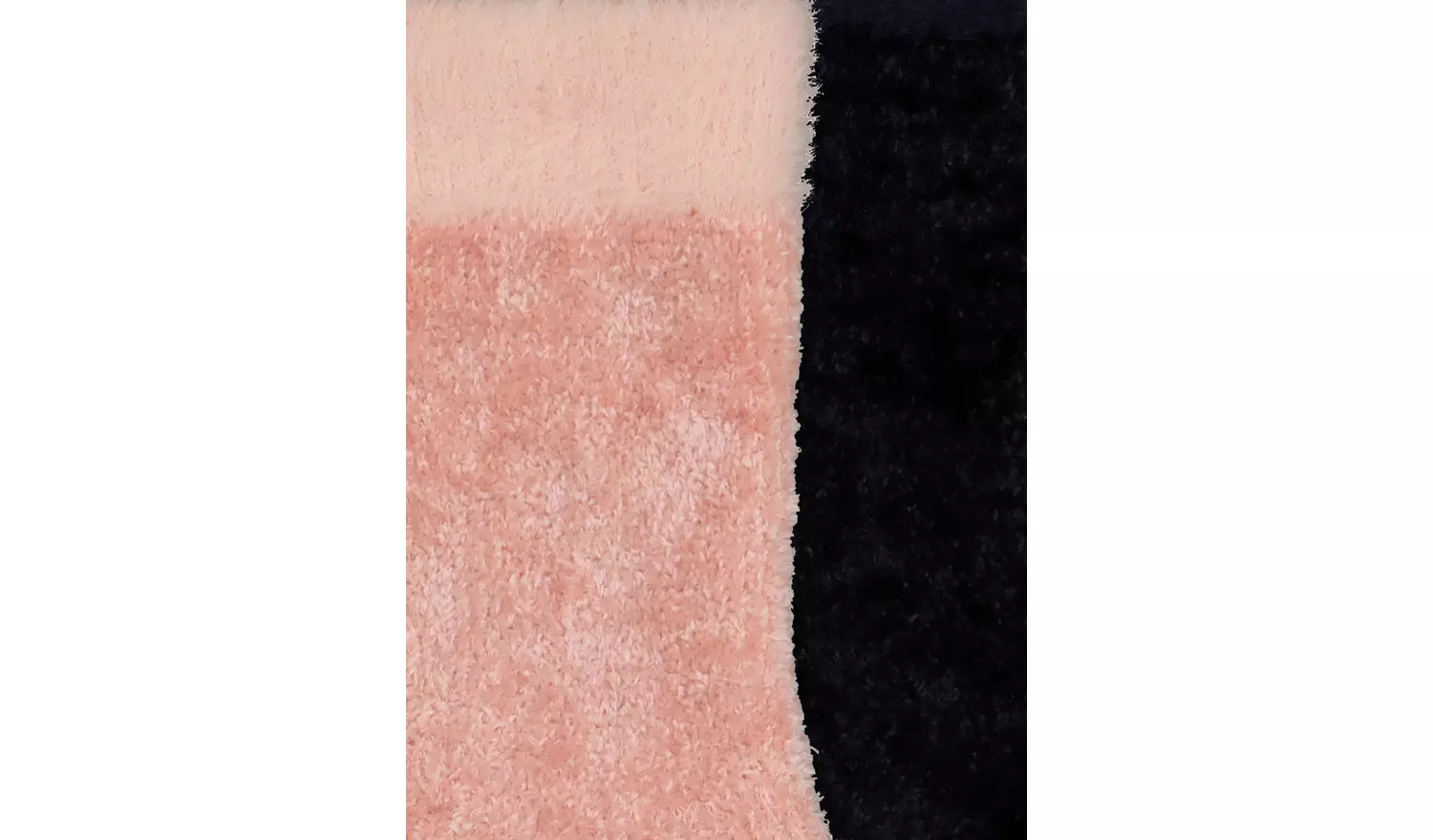 Pink & Navy Brushed Cuff Chenille Cosy Socks 2 Pack - 4-8