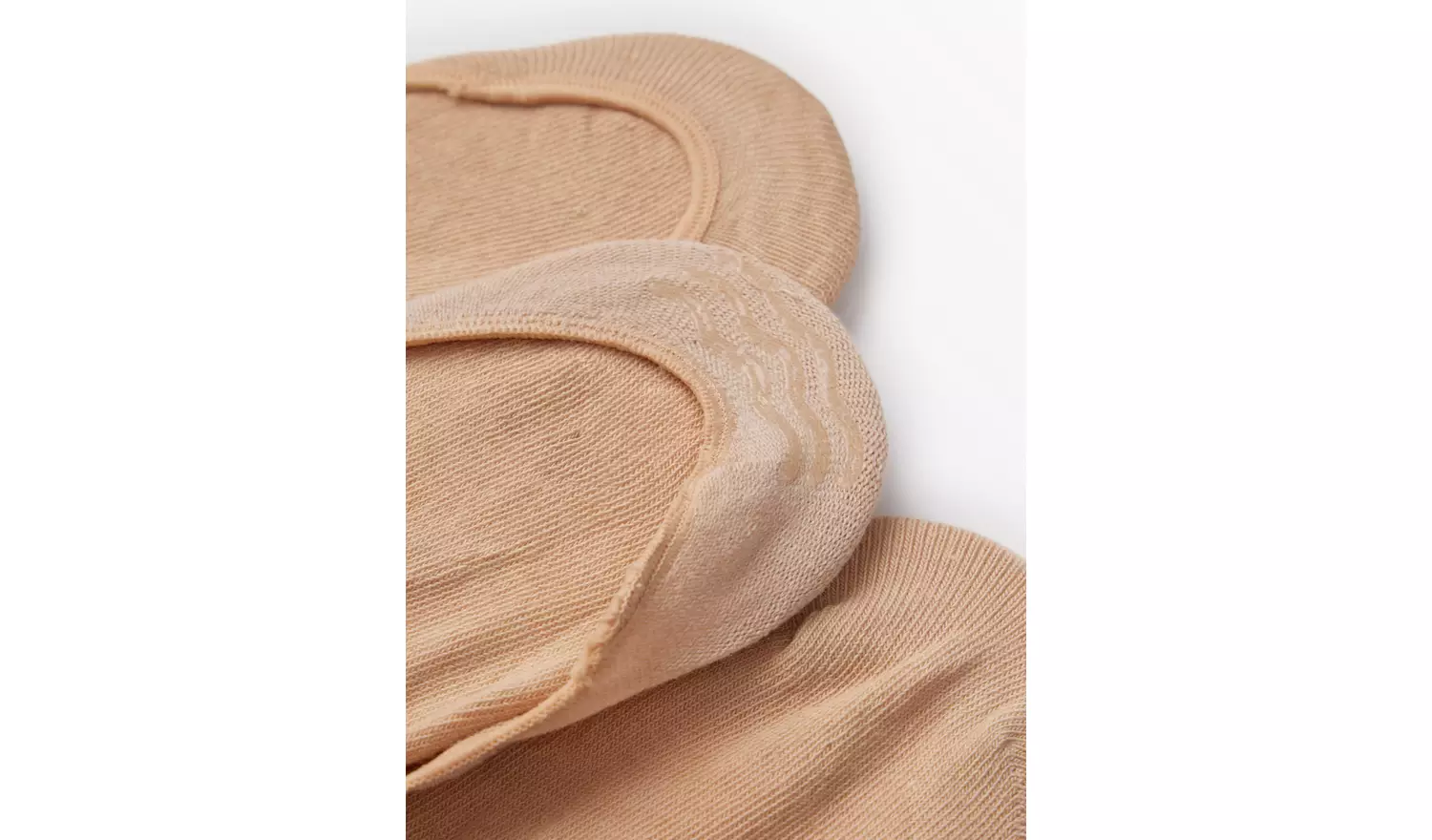 Beige Nude Footsies 3 Pack 6-8