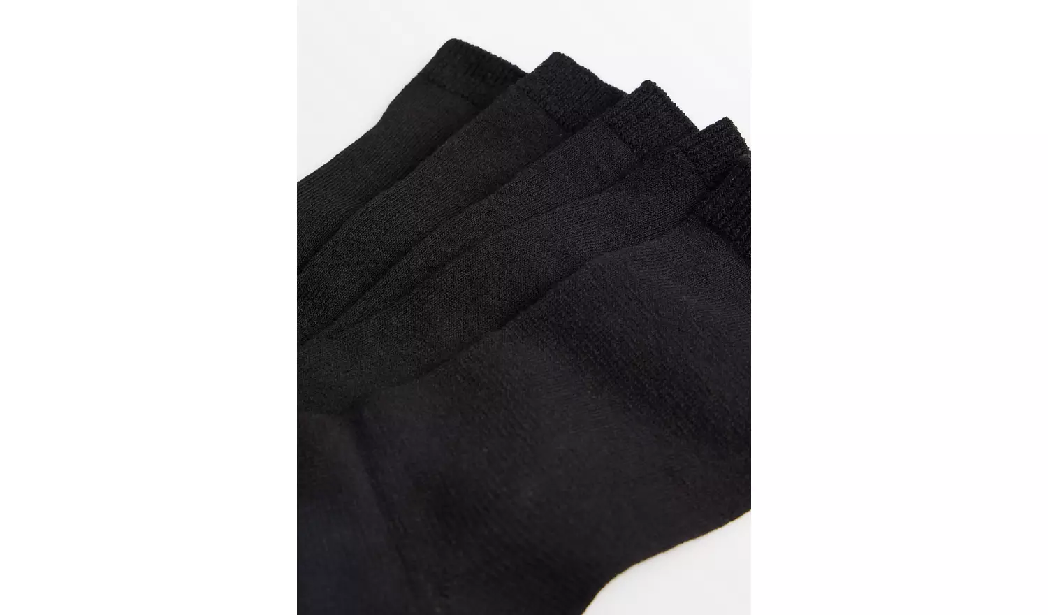 Black Ankle Socks 5 Pack 4-8