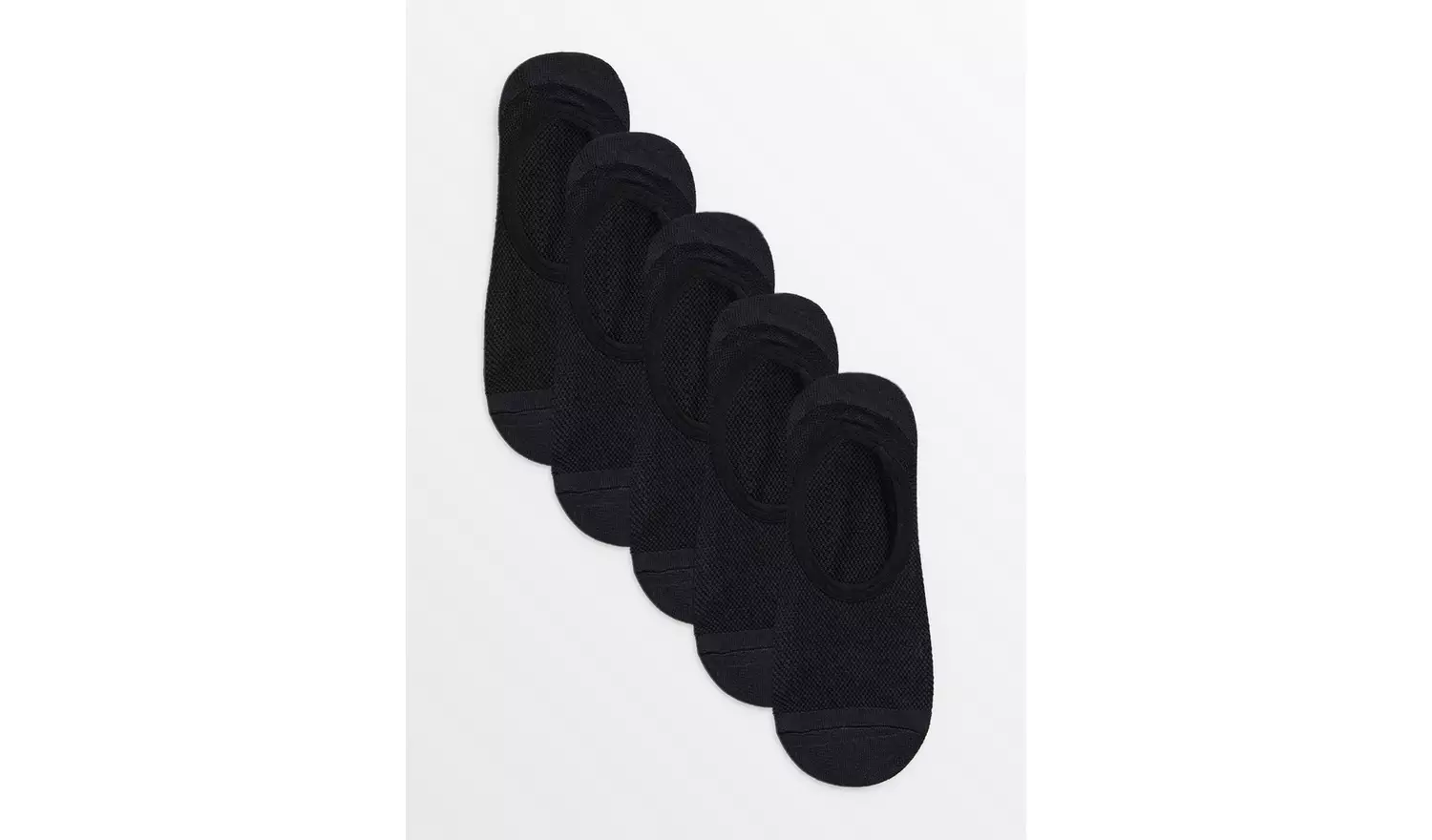 Black Mesh Footsies 5 Pack 4-6