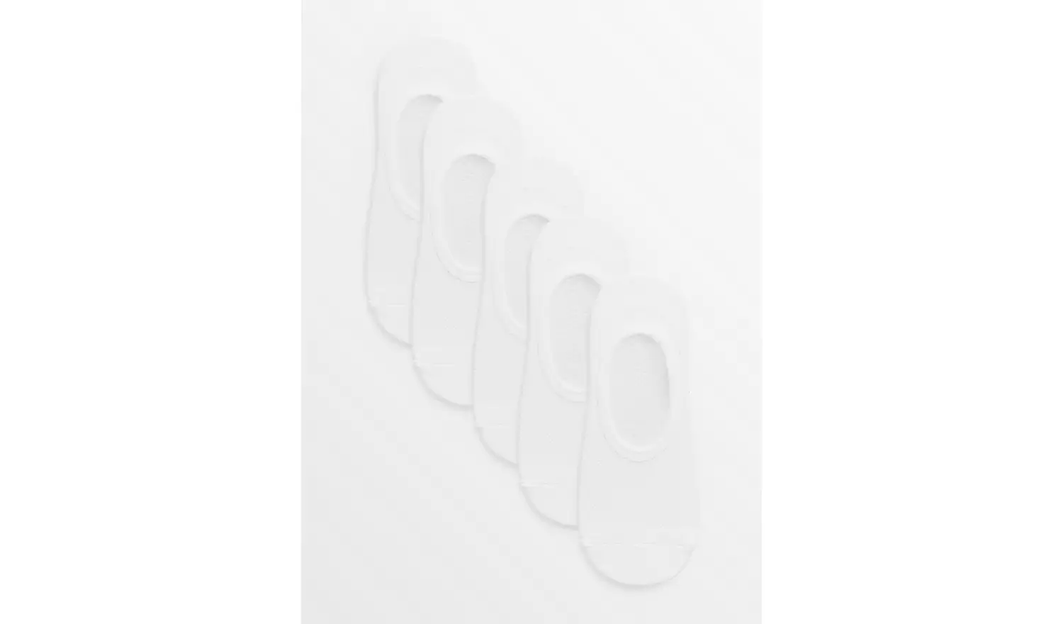 White Mesh Footsies 5 Pack 4-6