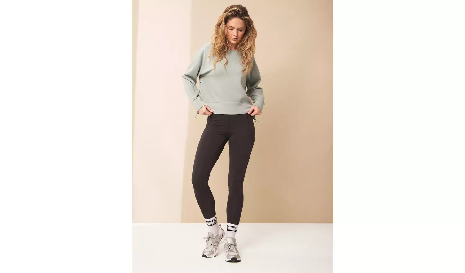 REAKTIV Grey Coin & Phone Pocket Core Leggings XL