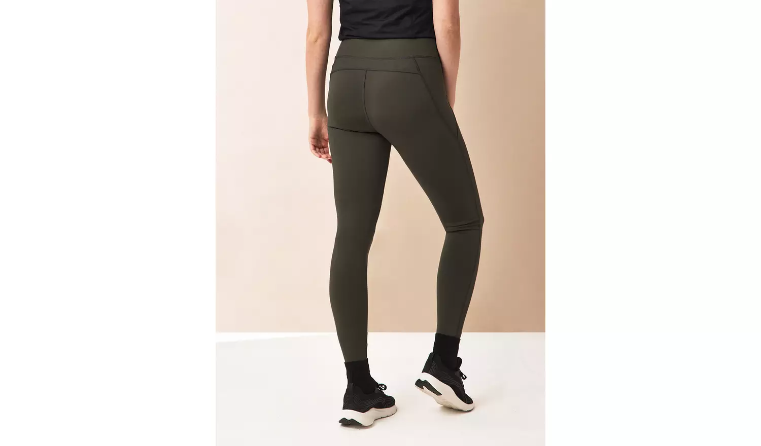 REAKTIV Khaki High Waisted Everyday Legging With Pockets L