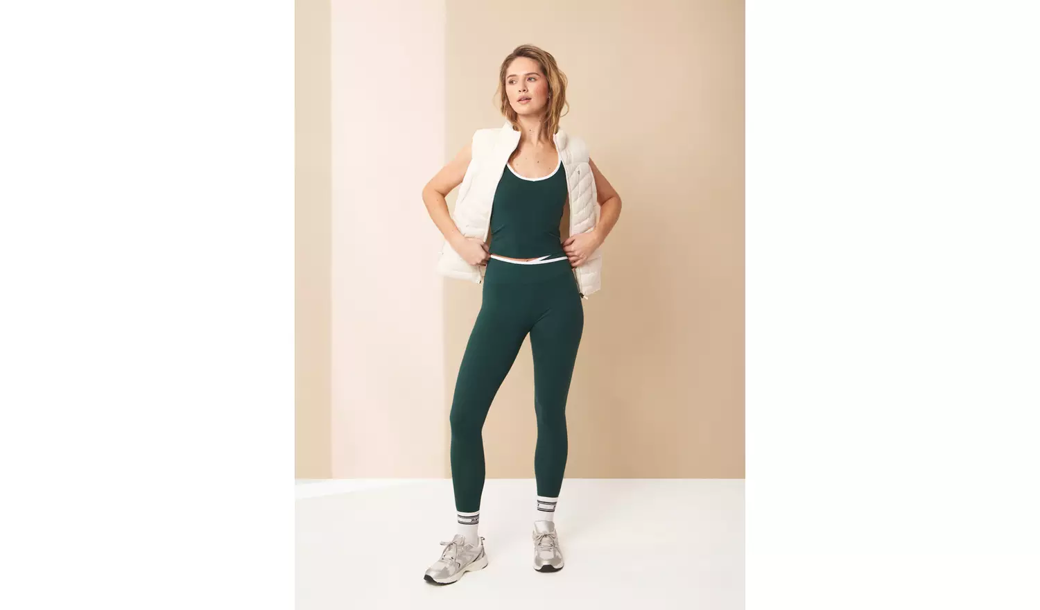 REAKTIV Forest Green Soft Touch Yoga Wrap Waist Co-ord Legging M