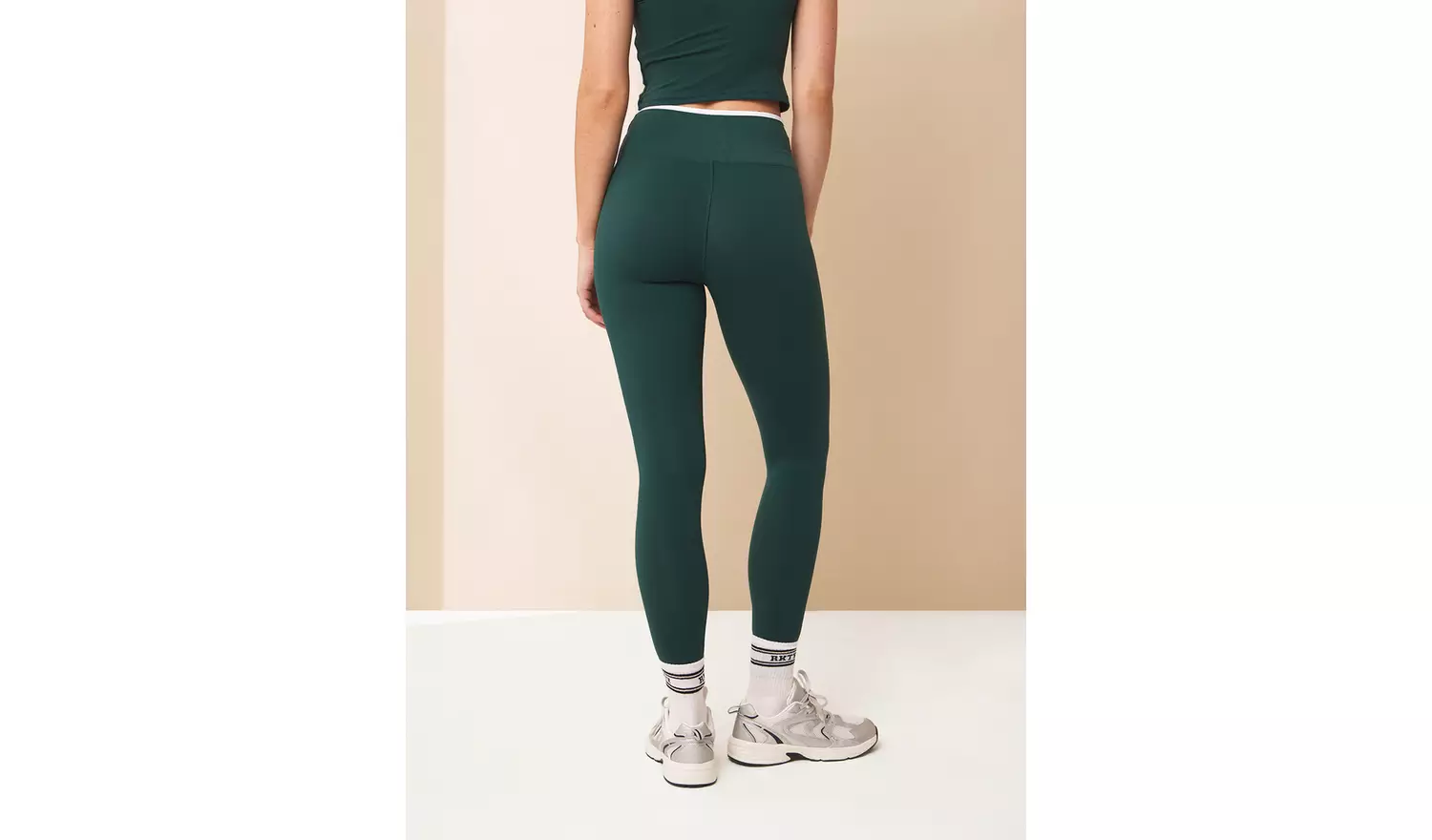 REAKTIV Forest Green Soft Touch Yoga Wrap Waist Co-ord Legging XXL