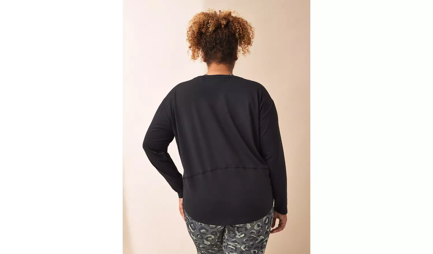 REAKTIV Black Soft Touch Oversized Long Sleeve Tee XS