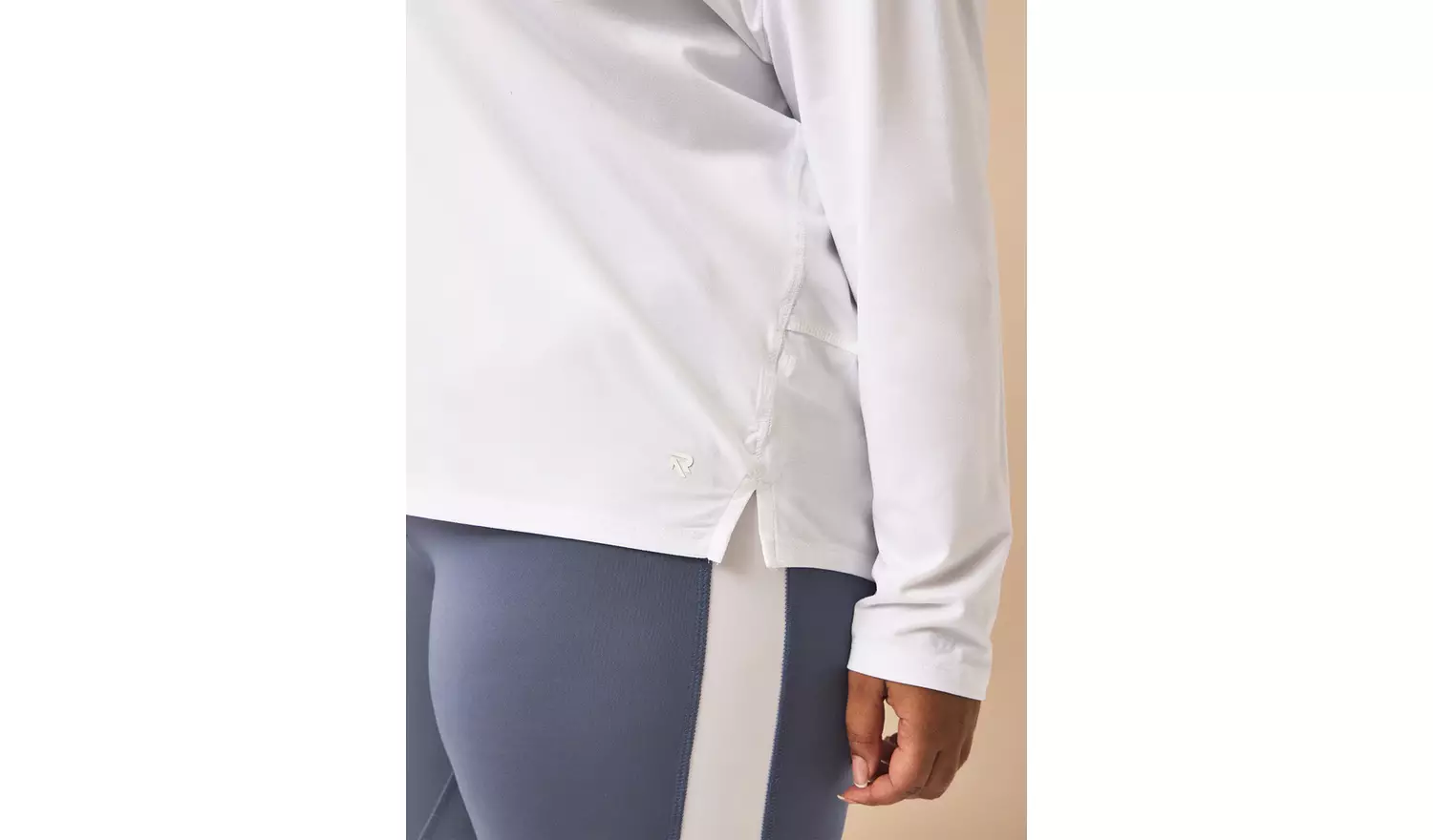 REAKTIV Optic White Soft Touch Oversized Long Sleeve Tee XL