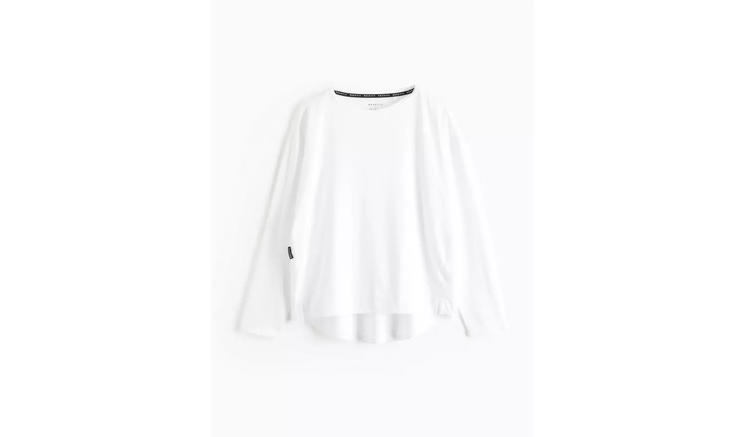 REAKTIV Optic White Soft Touch Oversized Long Sleeve Tee XL