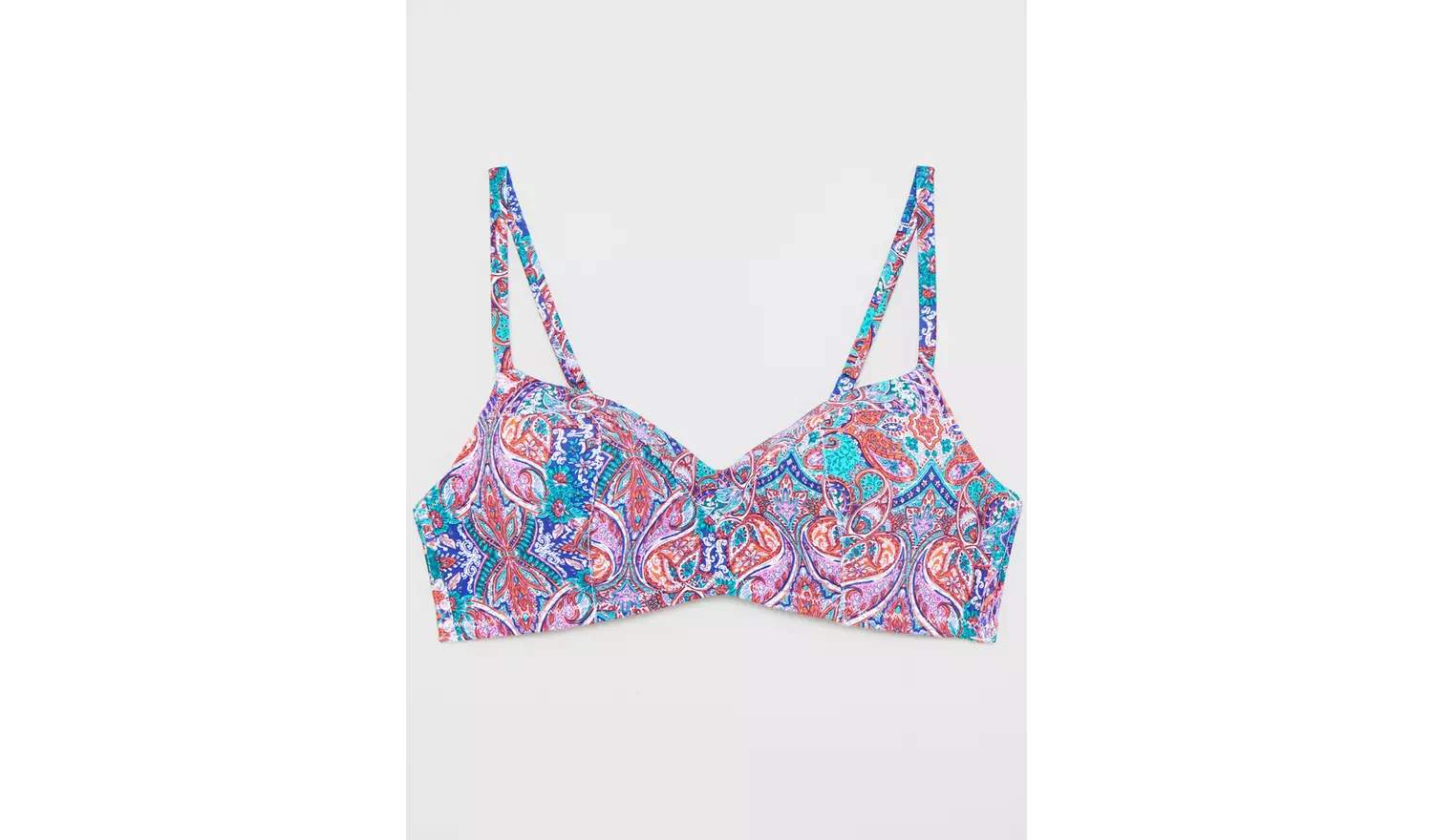 Paisley Print Full Cup Moulded Bikini Top - 34C