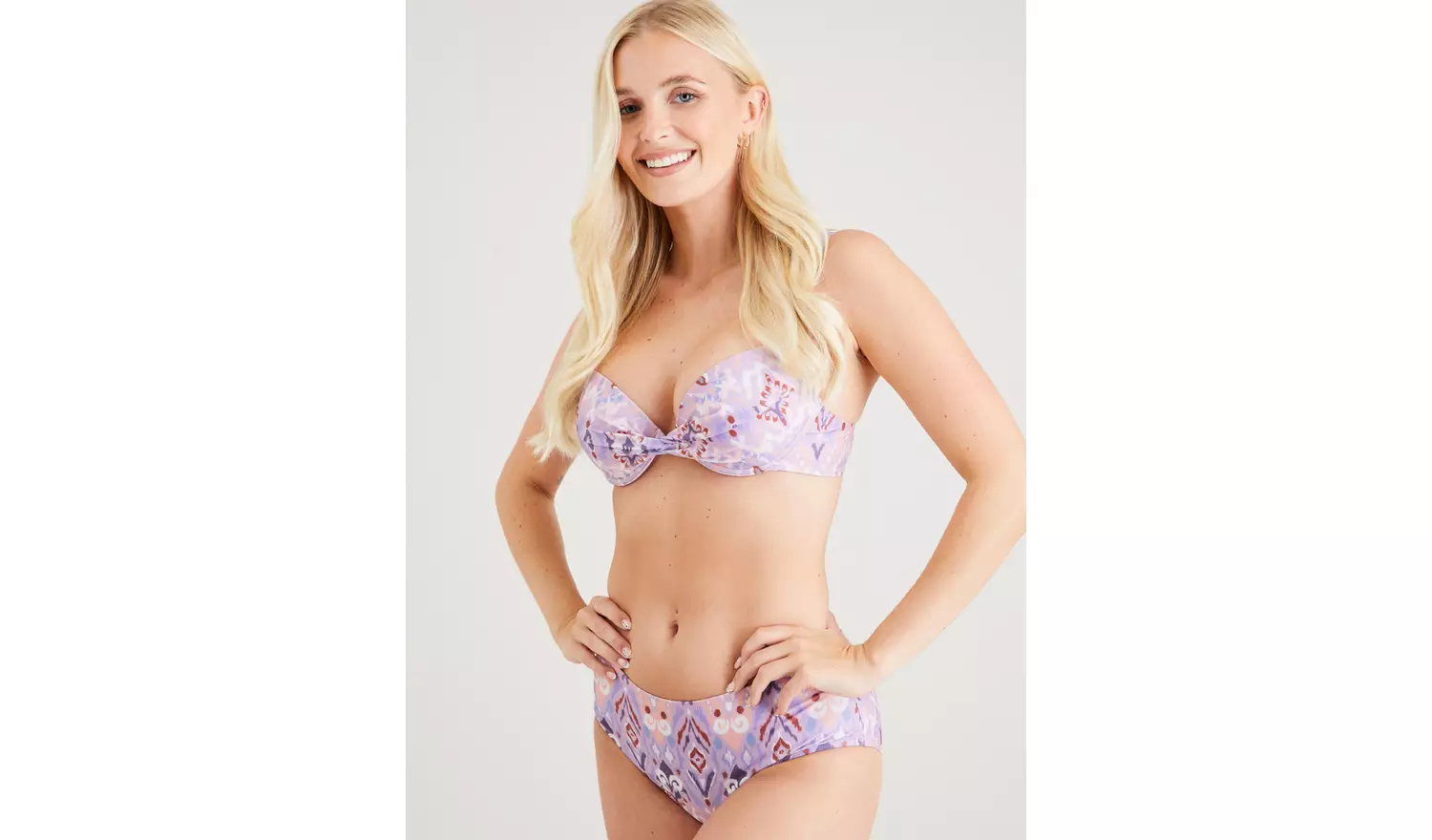 Lilac Aztec Print Shorts Bikini Bottoms 22