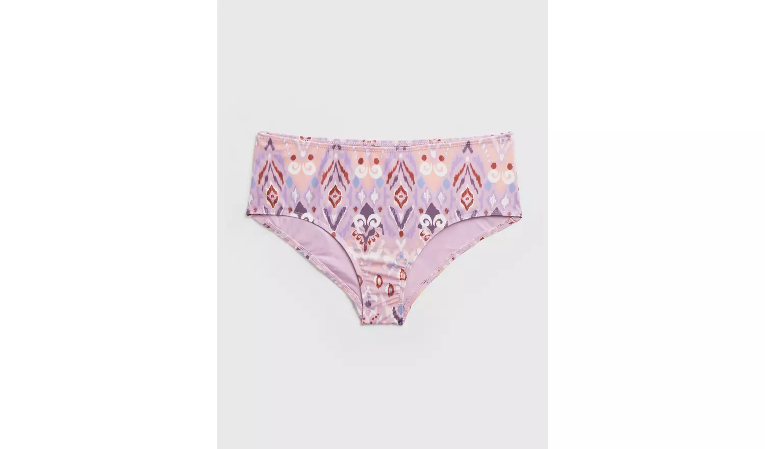 Lilac Aztec Print Shorts Bikini Bottoms 14