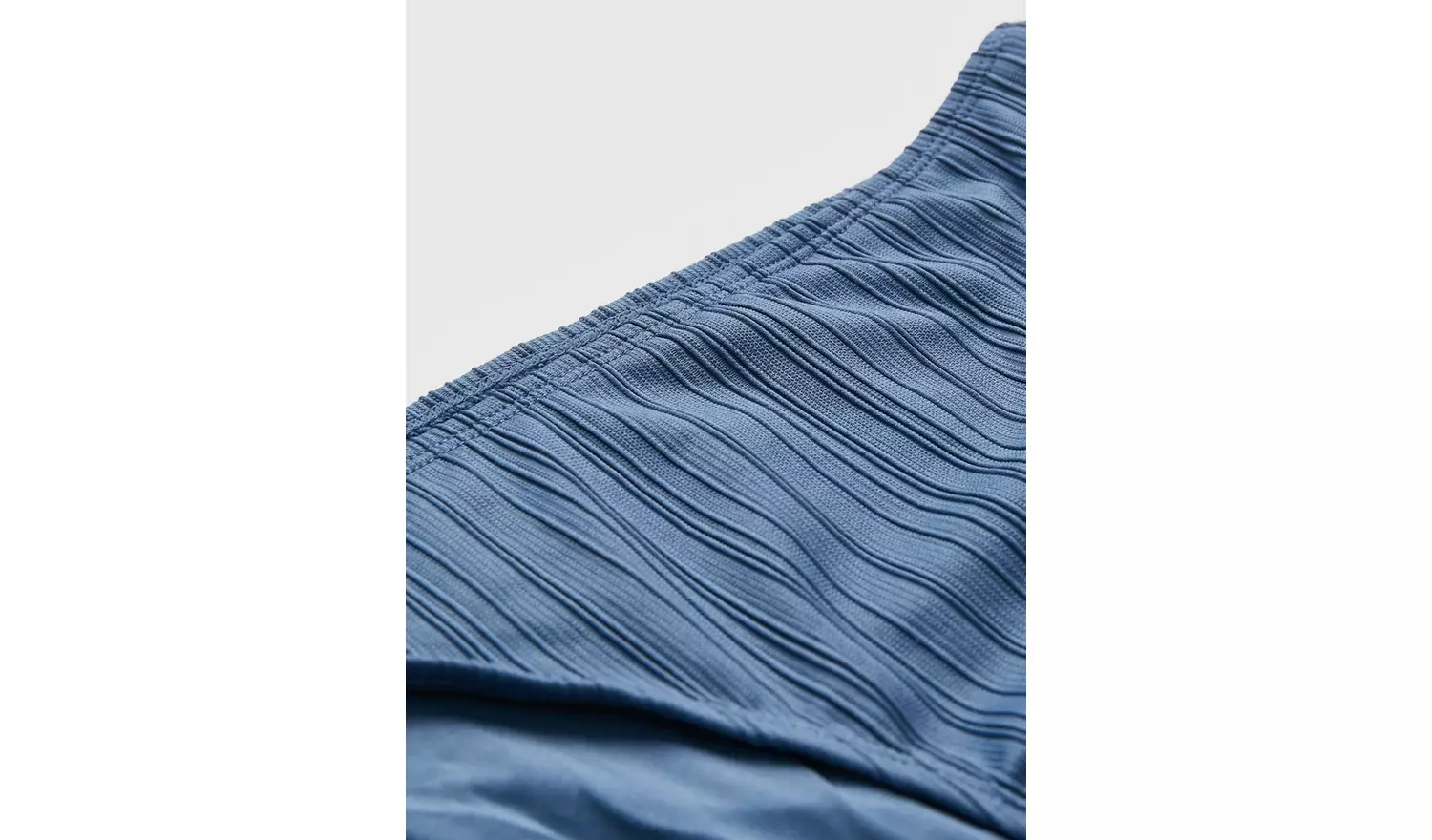 Blue Ribbed Classic Bikini Bottoms 20