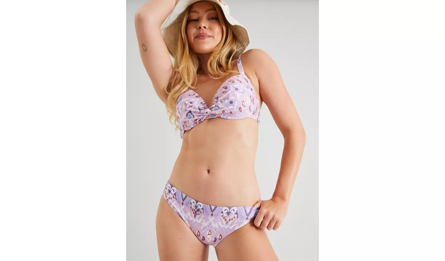 Lilac Aztec Print Classic Bikini Bottoms 12