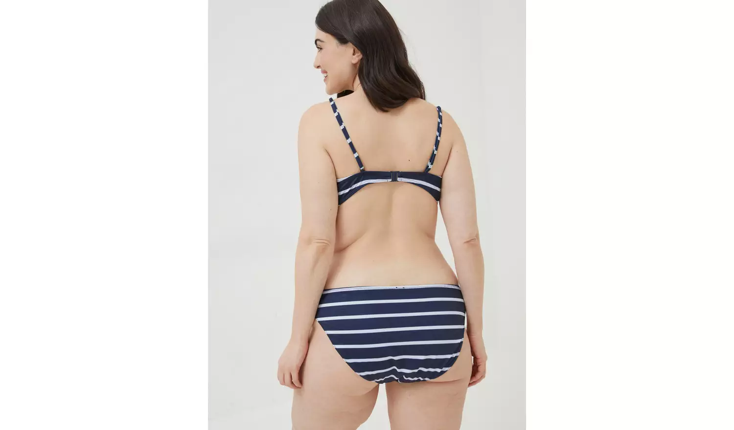 FATFACE Navy Breton Bikini Bottoms - 6