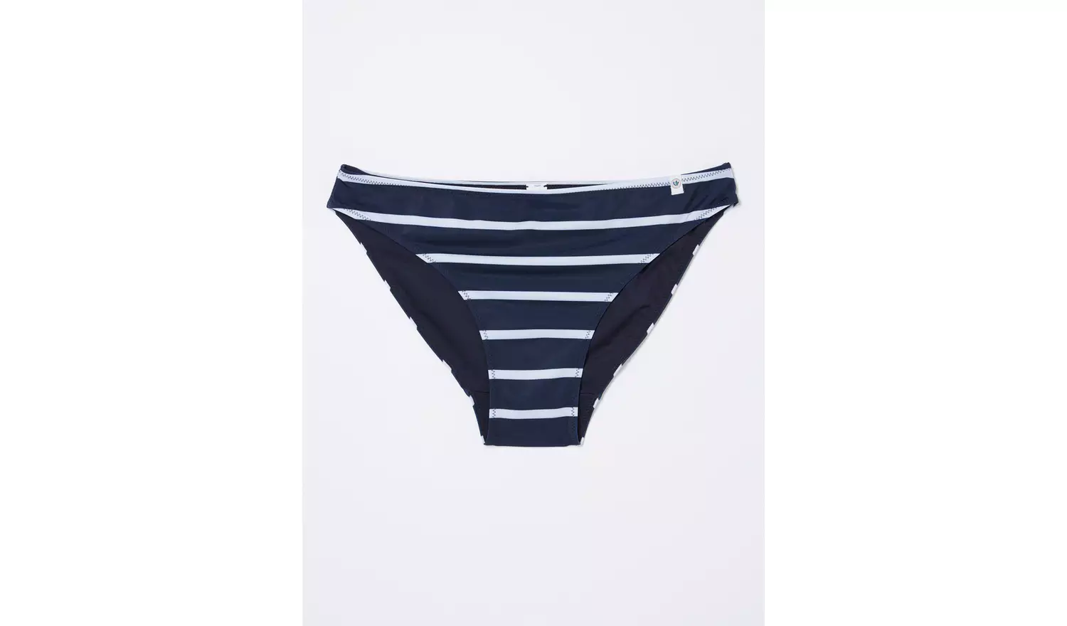 FATFACE Navy Breton Bikini Bottoms - 12
