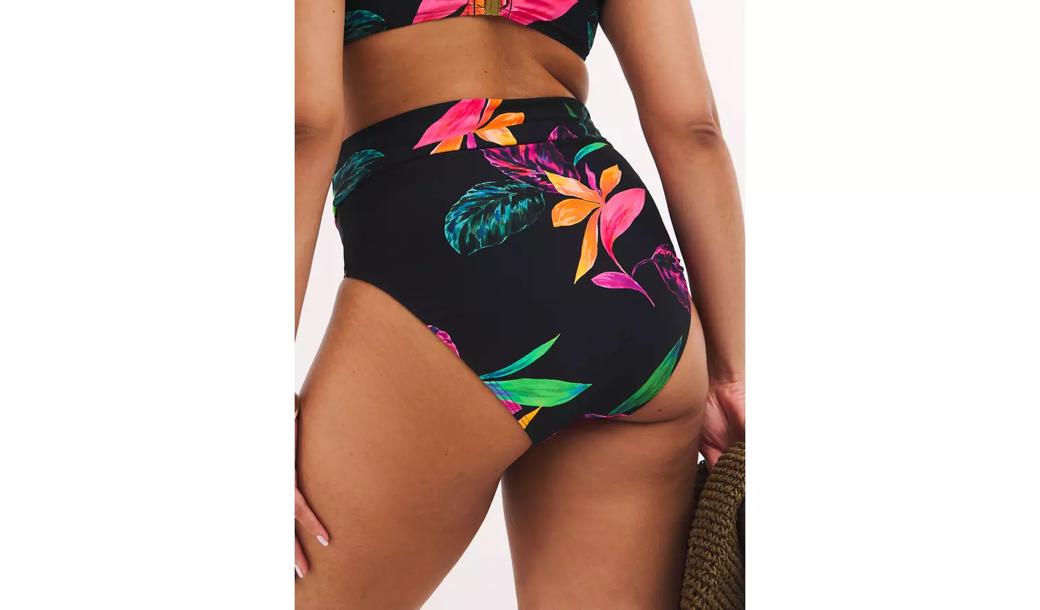 SIMPLY BE Magisculpt Fold Over Bikini Floral Print Brief 10