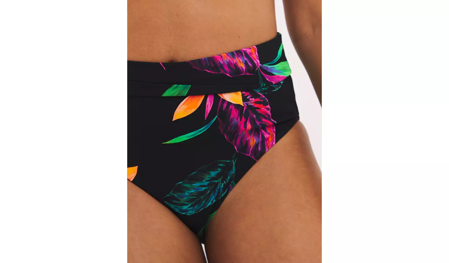 SIMPLY BE Magisculpt Fold Over Bikini Floral Print Brief 24