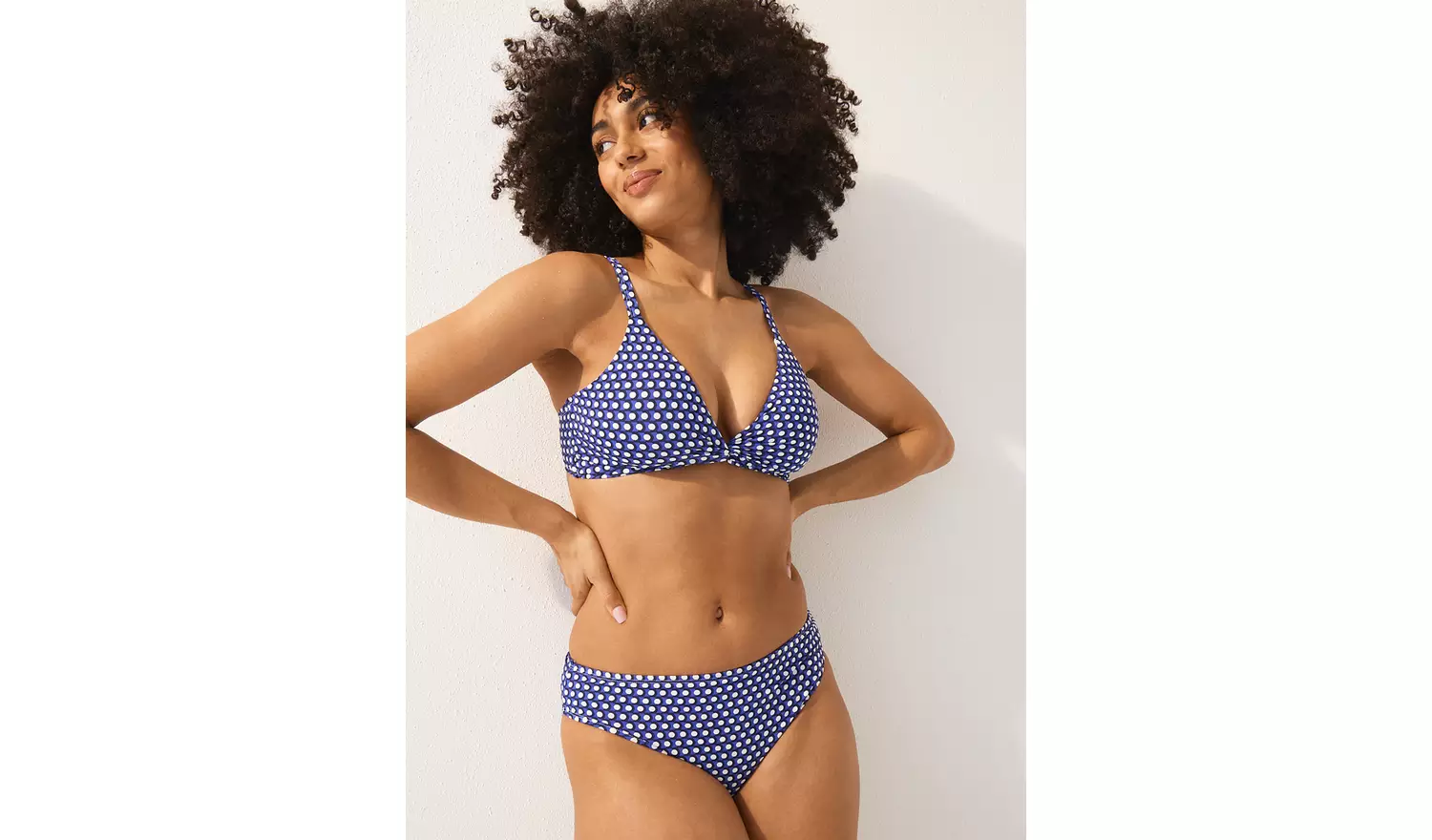 Blue Geo High Waisted Bikini Bottoms 14