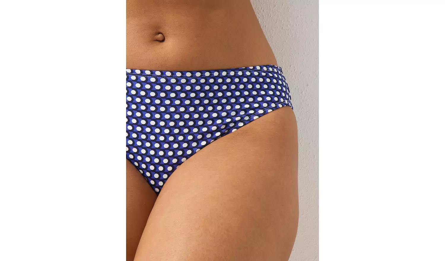 Blue Geo High Waisted Bikini Bottoms 14