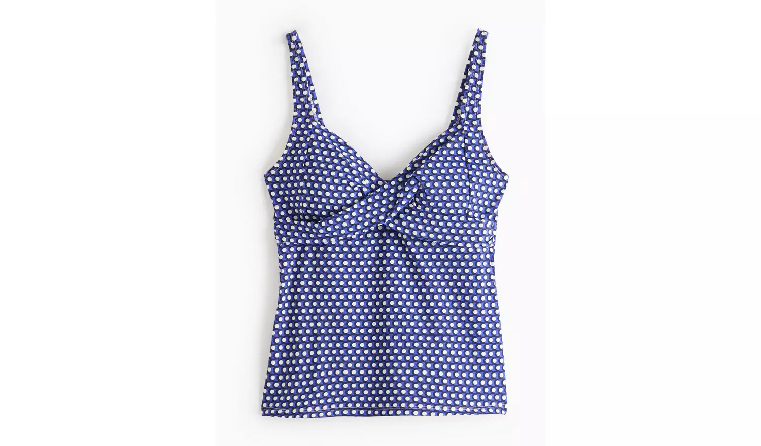 Blue Geo Twist Front Tankini Top 18