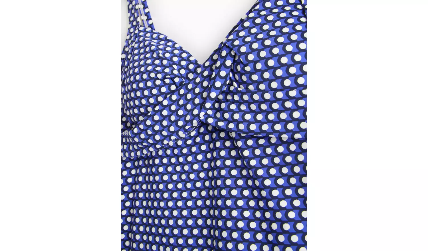 Blue Geo Twist Front Tankini Top 20