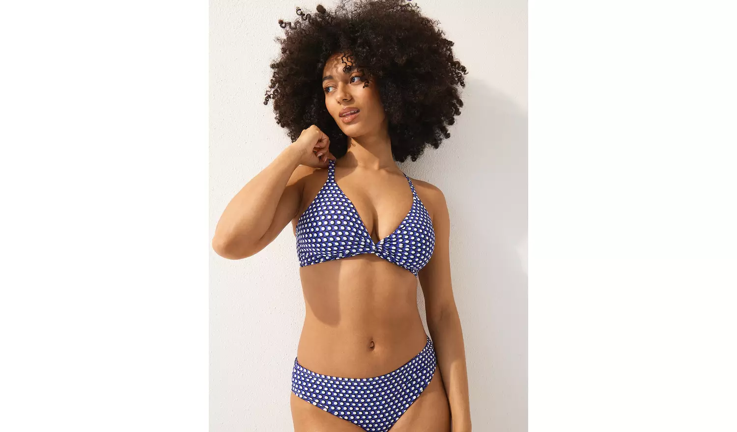 Blue Geo Twist Front Bikini Top 20