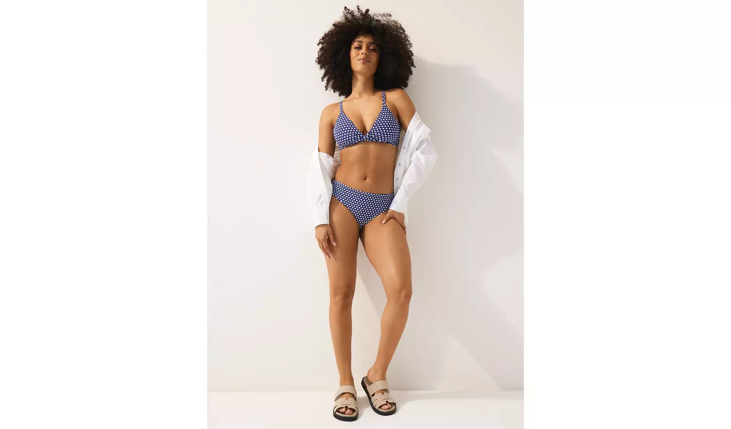 Blue Geo Twist Front Bikini Top 14
