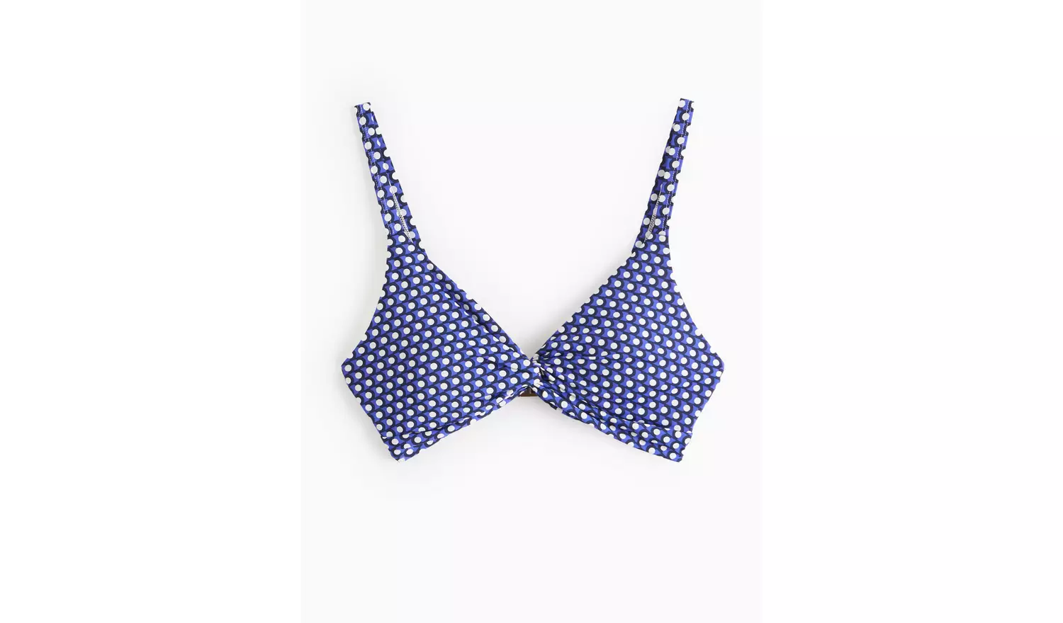 Blue Geo Twist Front Bikini Top 16