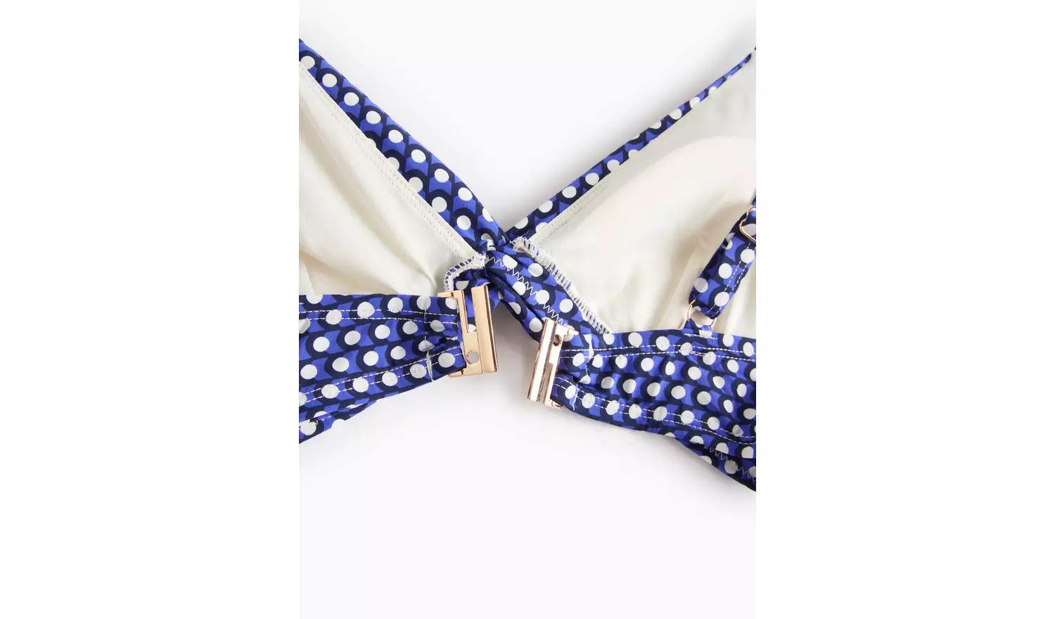 Blue Geo Twist Front Bikini Top 14