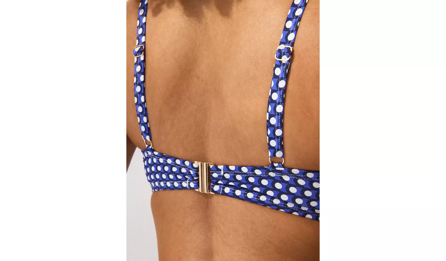 Blue Geo Twist Front Bikini Top 14