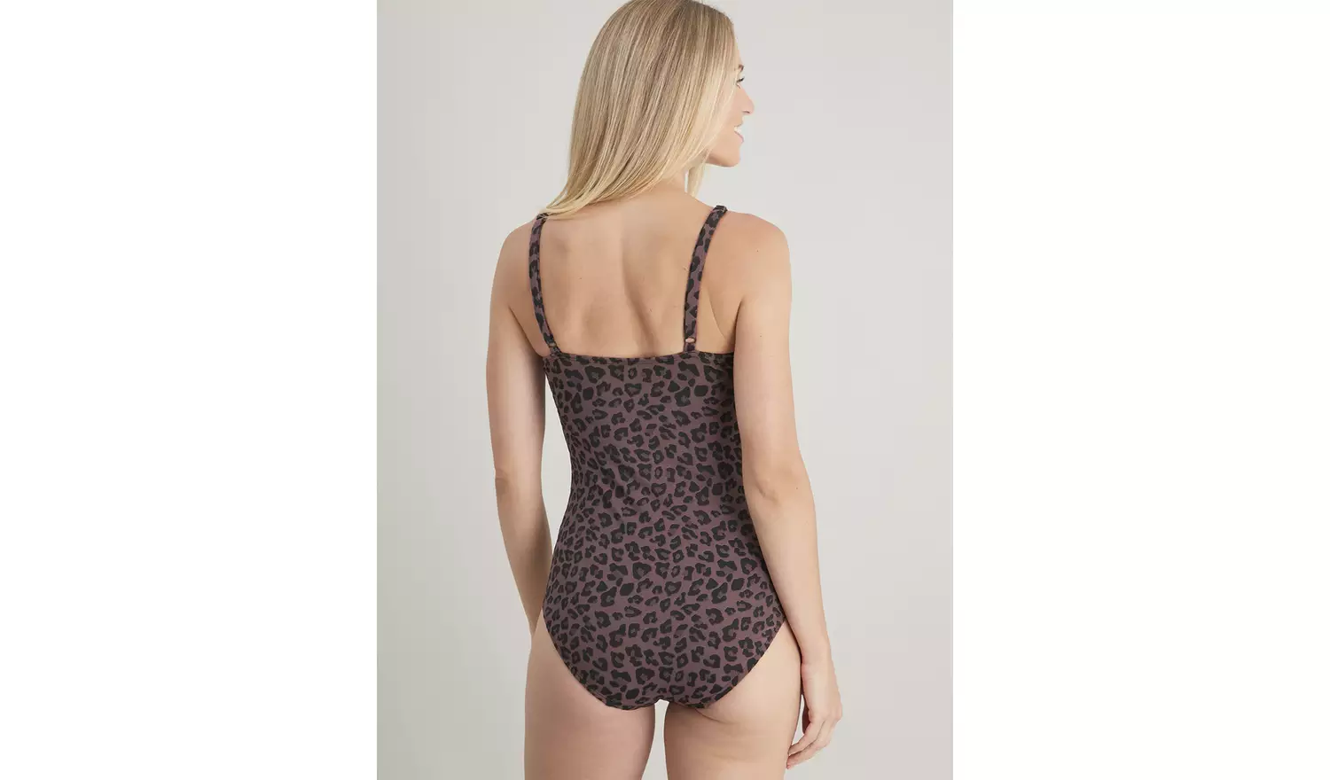 Plum Textured Animal Print Swimsuit - 10