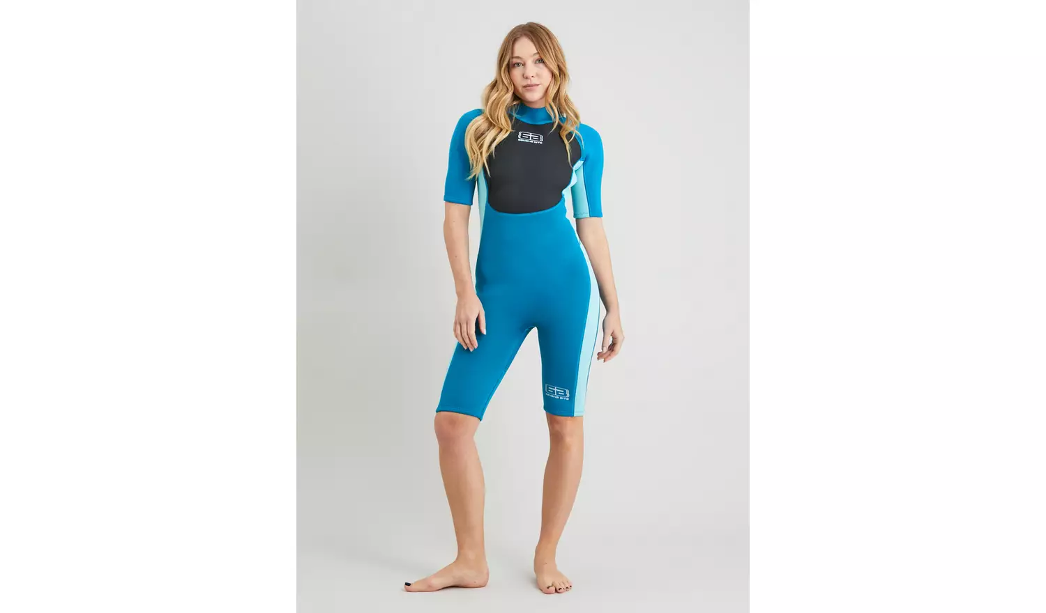 Turquoise & Aqua Short Leg Wetsuit 18