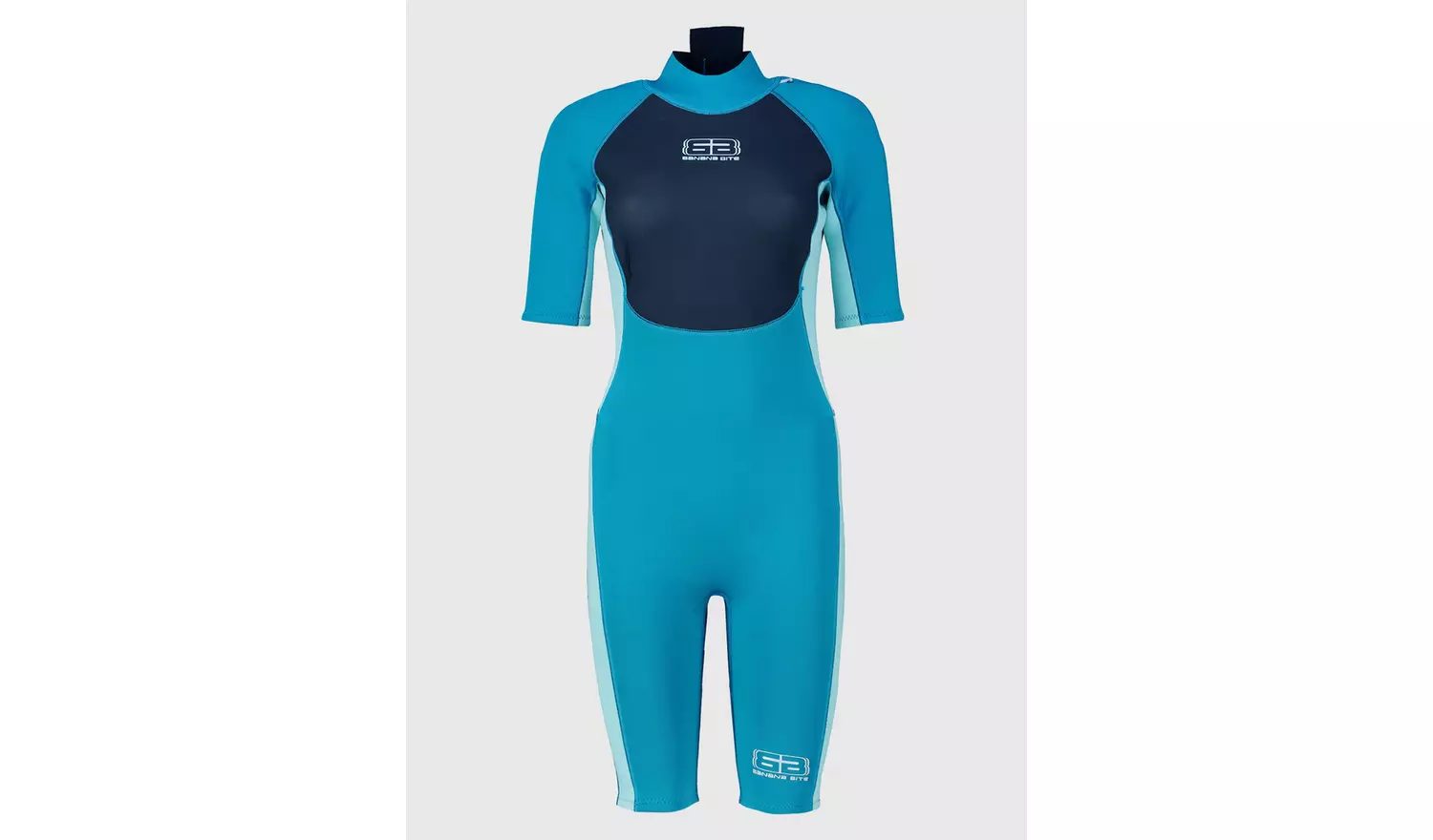 Turquoise & Aqua Short Leg Wetsuit 12